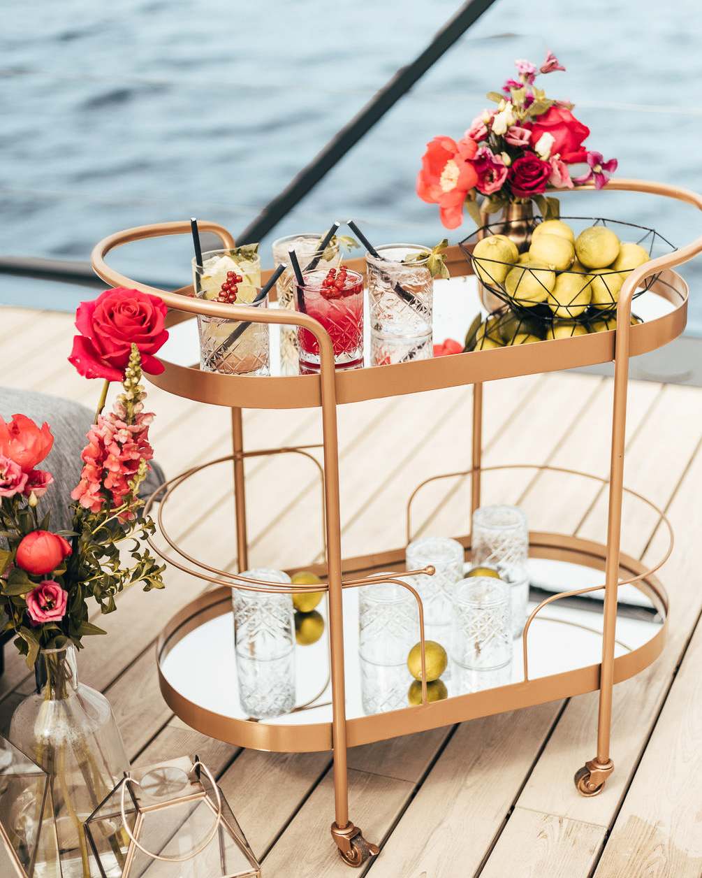 Cocktail Trolley Outdoor Hochzeit